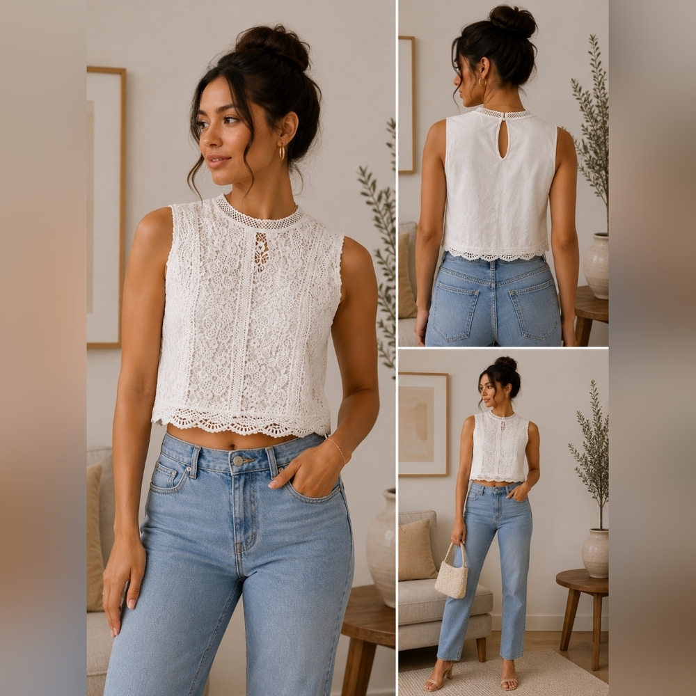 White Crop Top